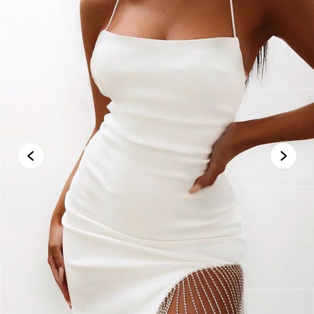 Sexy White Spaghetti Strap Dress